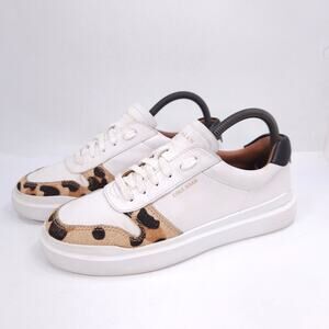 Cole Haan Grand Pro Rally Mix Leather Sneaker Shoe Womens Size 7 W17740 White